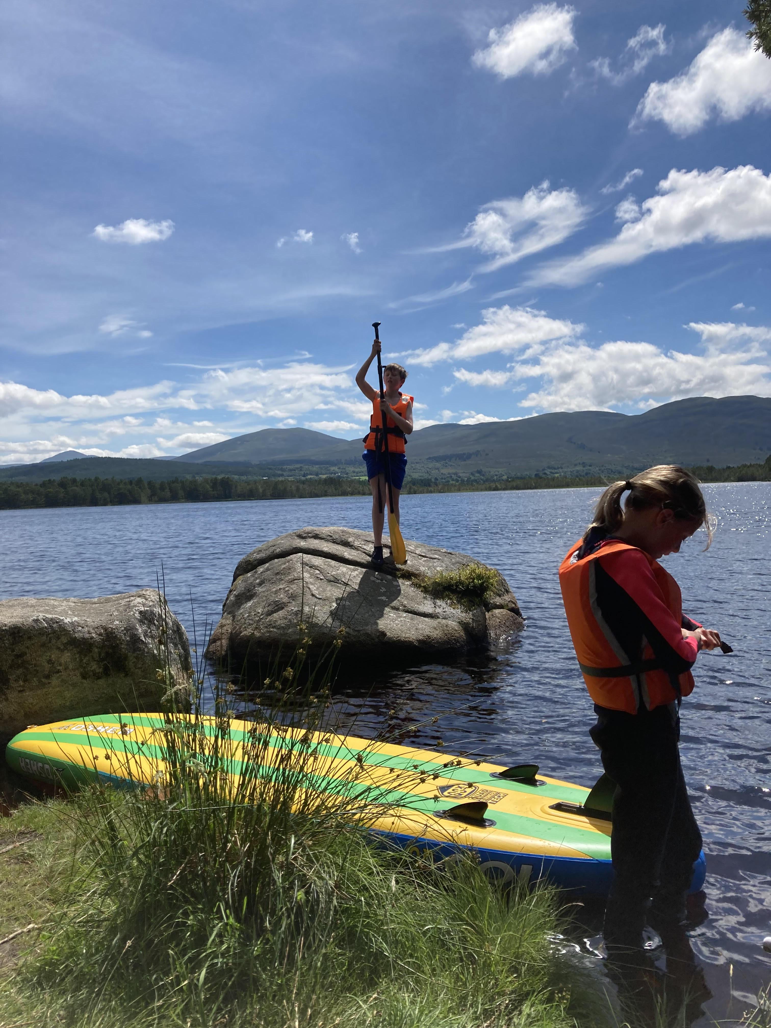 paddleboarding